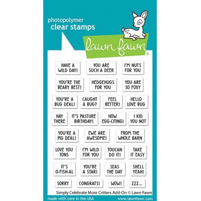 Lawn Fawn Clear Stamps - Simply Celebrate More Critters Add-On